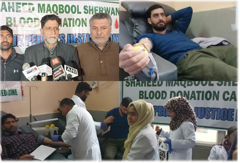 Jammu and Kashmir: JKPJF hosts blood donation camp in memory of Shaheed Mohd Maqbool Sherwani