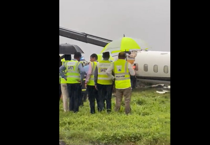 Private jet skids on runway, crashes at Mumbai airport amid heavy rain