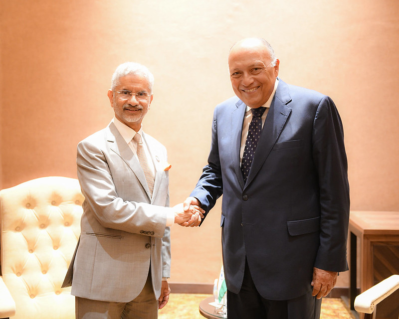 External Affairs Minister, Dr. S. Jaishankar met  Mr. Sameh Shoukry, Minister of Foreign Affairs of Egypt on the sidelines of the 19th NAM Summit in Kampala