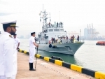 Indian Navy's Fast Attack Craft INS Kabra arrives in Sri Lanka