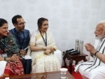PM Modi meets actress Vyjayanthimala in Chennai