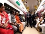 PM Modi inaugurates Agra Metro corridor, Yogi Adityanath takes first ride to Taj Mahal