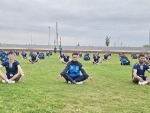 India, Uzbekistan armed forces members perform yoga as part of Dustlik