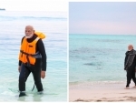 'Moments of pure bliss': PM Modi shares pictures of snorkeling, early morning walks at Lakshadweep beach