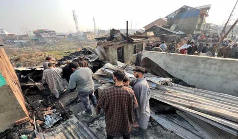 Kashmir: 8 residential structures damaged in fire incident in Anantnag