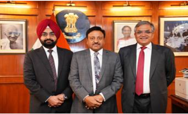 Chief EC Rajiv Kumar with new ECs Gyanesh Kumar & Sukhbir Singh Sandhu (Image: PIB)