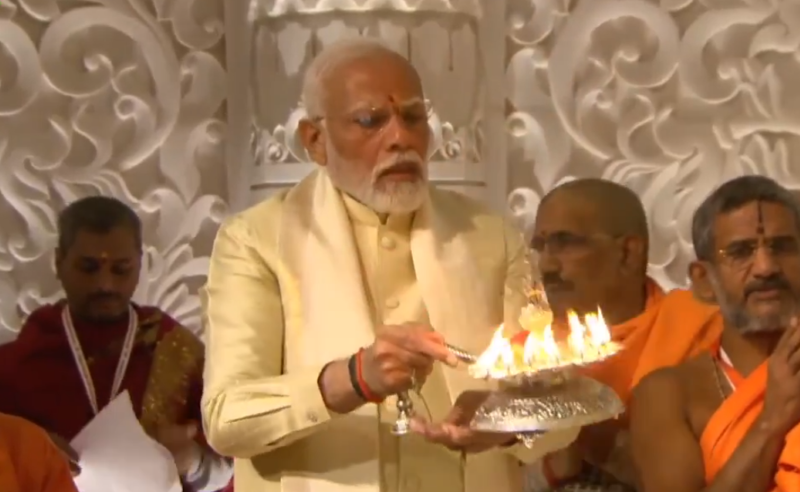 PM Modi to address gathering in Ayodhya's Ram Temple shortly