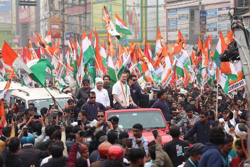 Rahul Gandhi begins his yatra in Malda, CPI (M) supporters join rally