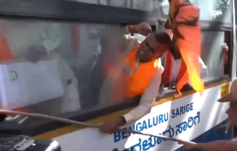 Hanuman Flag removal in Karnataka's Mandya triggers Congress-BJP slugfest