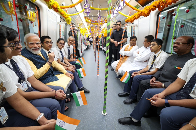 India's first underwater Metro service inaugurated in Kolkata, PM Narendra Modi travels with school students