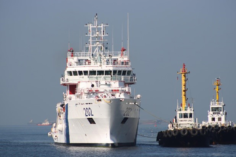 Indian Coast Guard ship Samudra Paheredar arrives at Manila Bay