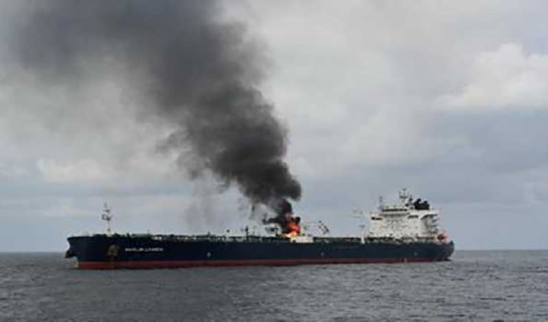 Houthis attack British oil tanker carrying 22 Indians, Indian Navy assisting in rescue