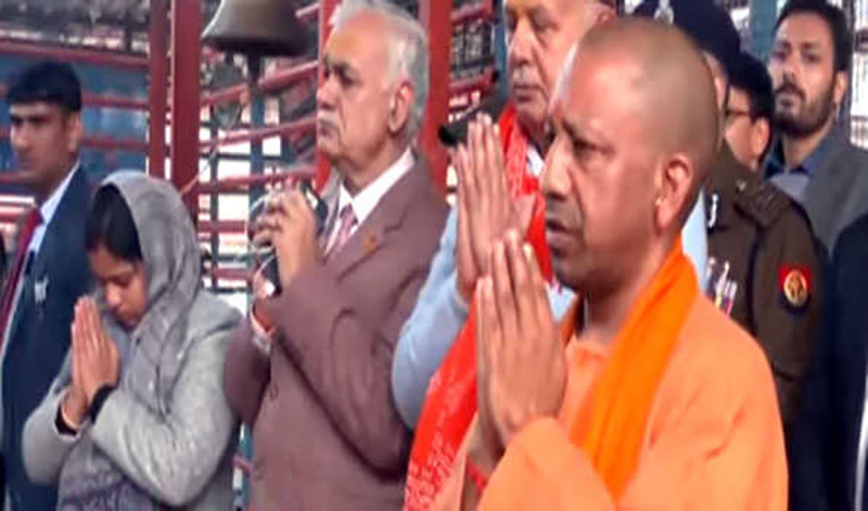 Uttar Pradesh Chief Minister Yogi Adityanath offers prayers at Ram Lala, Hanuman Garhi
