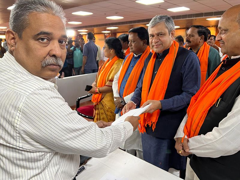 Railway Minister Ashwini Vaishnaw files nomination for Rajya Sabha polls from Odisha