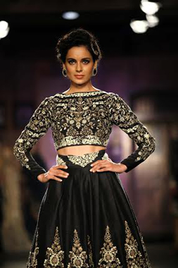 Kangana Ranaut walks for Anju Modi