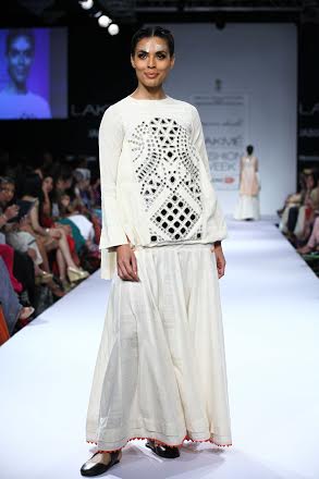 Sonal Singh Chauhan walks ramp at LFW