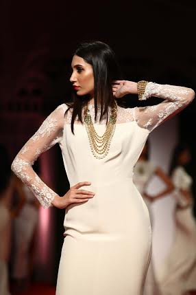 Nargis Fakhri walks for AZVA jewellery