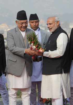 Modi arrives at Tribhuvan International Airport