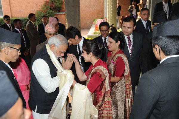 Modi arrives at Tribhuvan International Airport