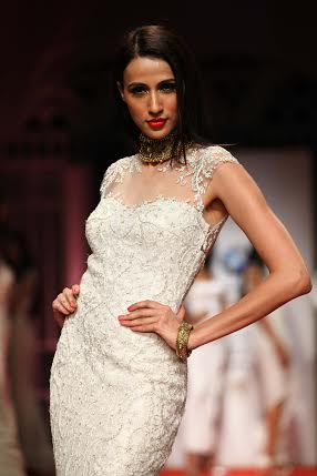 Nargis Fakhri walks for AZVA jewellery