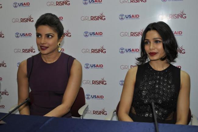 Priyanka, Freida support and promote Girl Rising