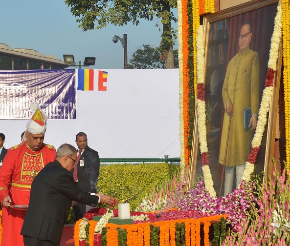  Modi paying floral tributes to Bodhisatva Babasaheb Dr. B.R. Ambedkar on his 59th Mahaparinirvan Diwas, in New Delhi 
