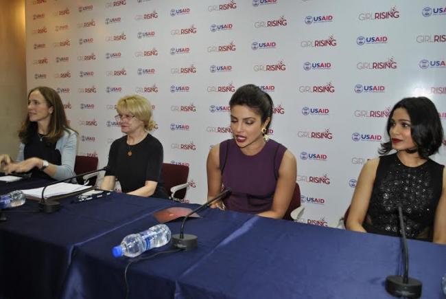 Priyanka, Freida support and promote Girl Rising