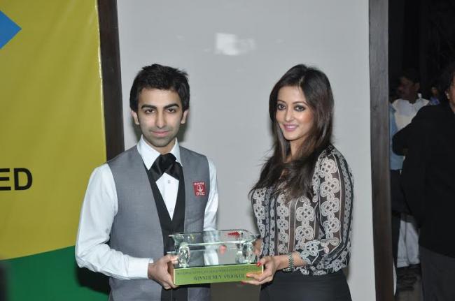 Pankaj , Amee in action at BRC Gloster Senior National Snooker Championship