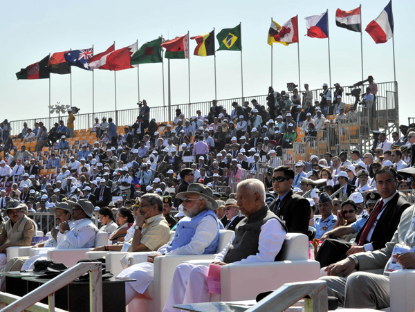 Narendra Modi at the Aero India-2015 Air Show