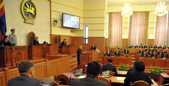 Narendra Modi and the Prime Minister of Mongolia