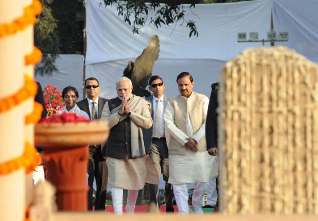 PM interacts with differently-abled children at Gandhi Smriti