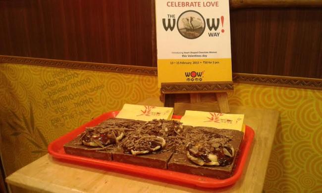 Wow! serves heart shaped chocolate momo this Valentine