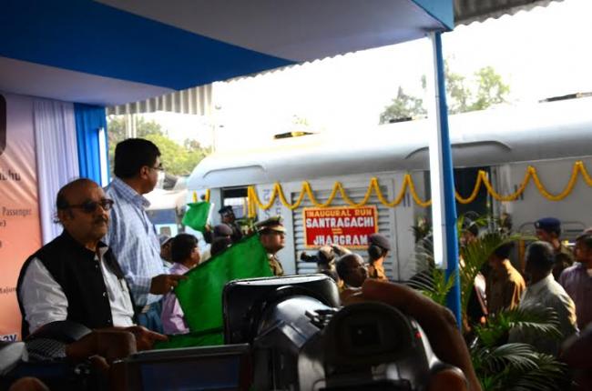 Santragachi-Jhargram MEMU Passenger flagged off 