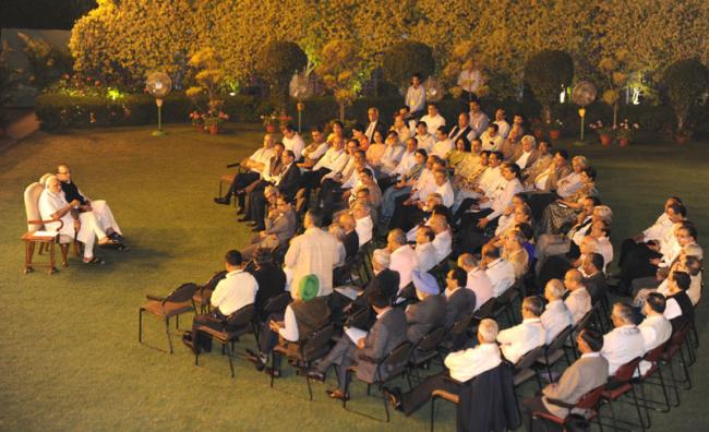 PM interacts with Secretaries