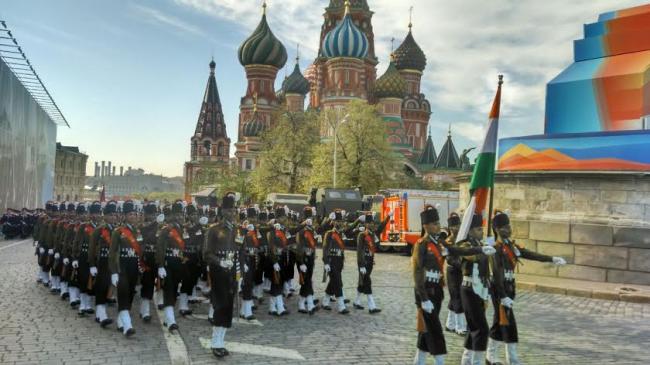 Indian Army contingent in Victory Day celebrations