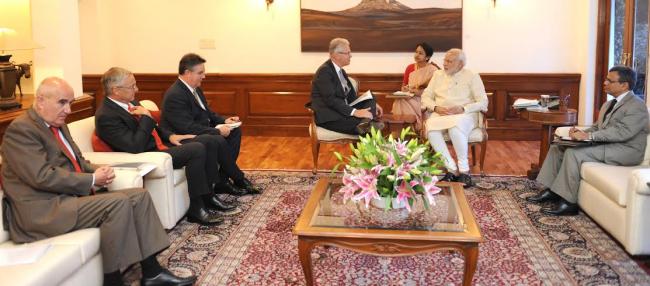 Bernhard Gerwert calling on the Prime Minister