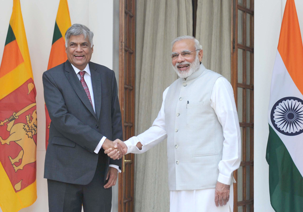 PM Narendra Modi meets Sri Lankan PM