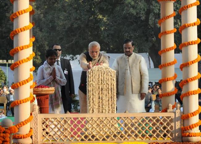 PM interacts with differently-abled children at Gandhi Smriti