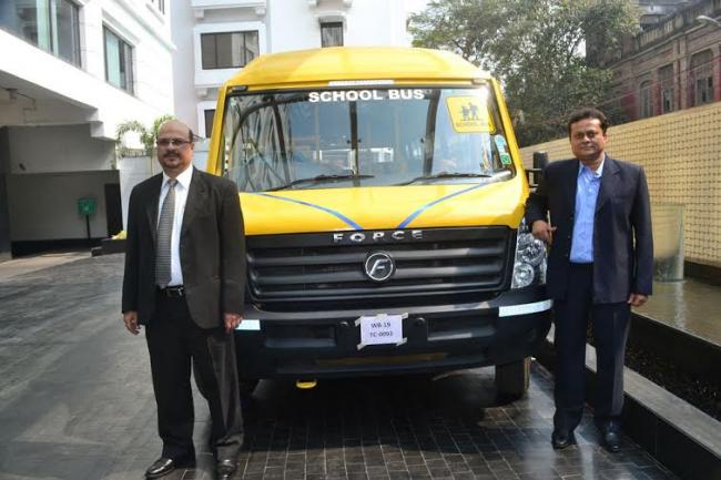 CBT enabled Force Traveller school bus launched in Kolkata
