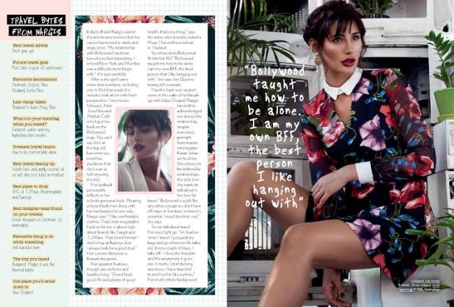 Nargis appears on the cover of 'The Juice'