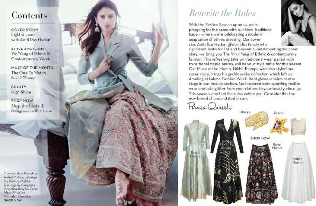 Aditi Rao Hydari features  in Perniaâ€™s Pop-Up Shop e-magazine