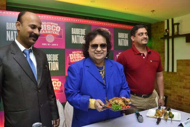 Bappi Lahiri rocks  Barbeque Nation