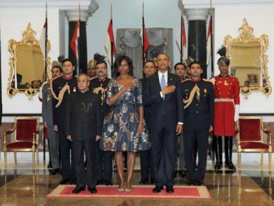 Obama attends  banquet hosted  at Rashtrapati Bhavan 