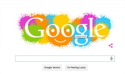 Google celebrates Holi with colourful Doodle