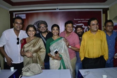  Cast of Bengali film "Natoker Moto" interacts with press
