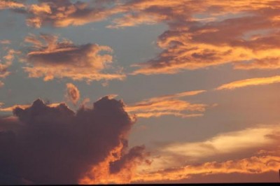 Clouds and raindrops through the 'lens' marking photography day