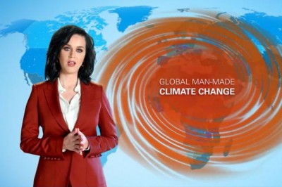 UNICEF ambassador Katy Perry calls for action on climate change in a weather report