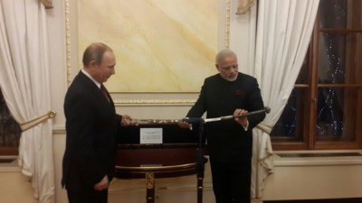 Modi's latest collectible, a Najafi Dynasty sword