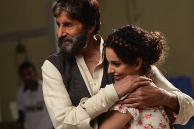 Big B, Kangana Ranaut share screen space at last