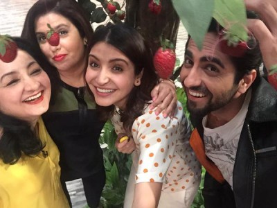 Anushka, Ayushmann joins Farah for her 'daawat'
